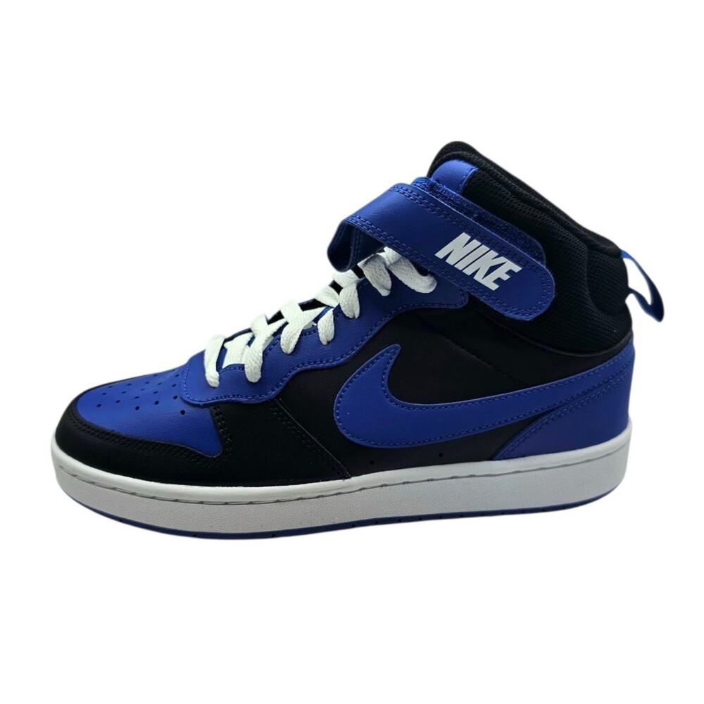 Nike Youth Black & Game Royal Blue Court Borough Mid 2 Sneakers